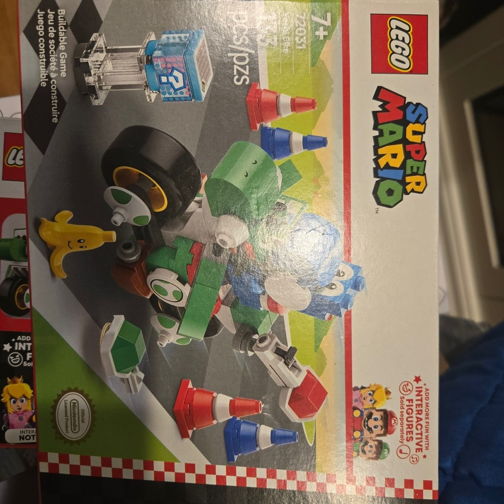 Lego Super Mario Kart Set - Green, Blue, Red, Yellow, White, Black